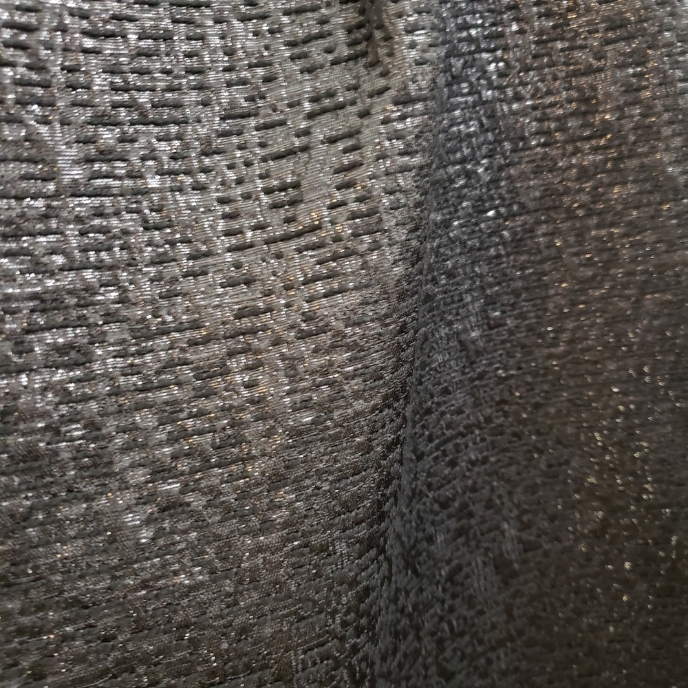 Tahari skater mini skirt metallic side zip pleat - Picture 4 of 7